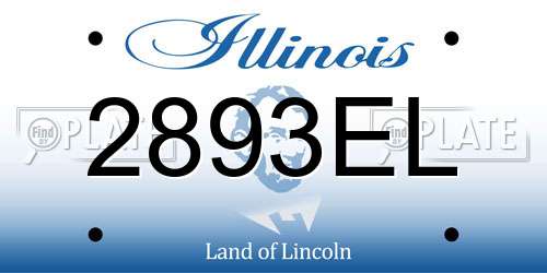 2893EL Illinois License Plate