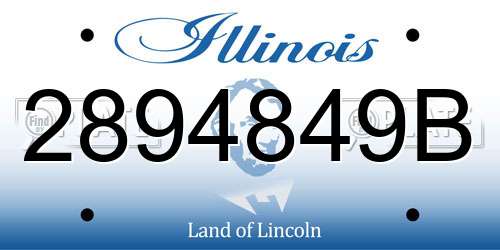 2894849B Illinois License Plate
