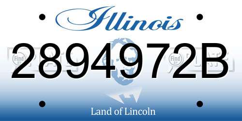 2894972B Illinois License Plate
