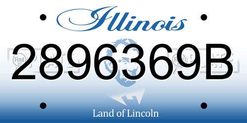 2896369B Illinois License Plate