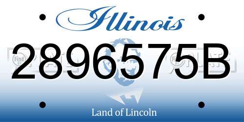 2896575B Illinois License Plate