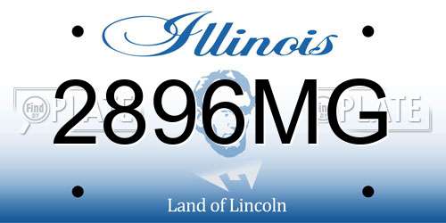 2896MG Illinois License Plate