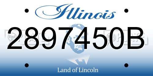 2897450B Illinois License Plate