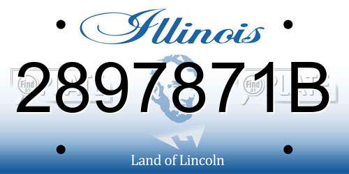 2897871B Illinois License Plate