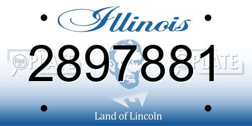 2897881 Illinois License Plate