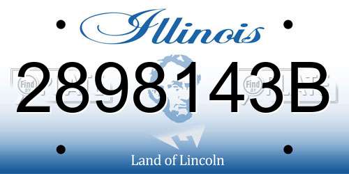 2898143B Illinois License Plate