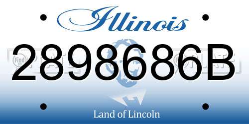 2898686B Illinois License Plate