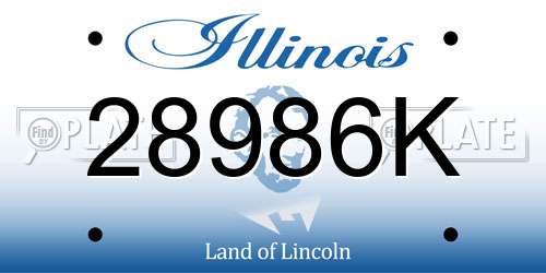 28986K Illinois License Plate