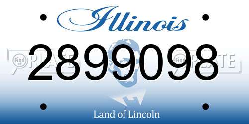 2899098 Illinois License Plate