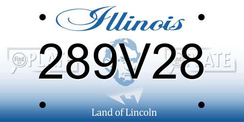 289V28 Illinois License Plate