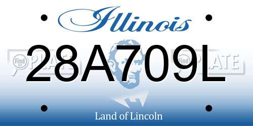 28A709L Illinois License Plate