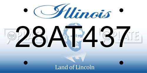 28AT437 Illinois License Plate