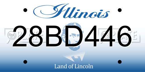 28BD446 Illinois License Plate