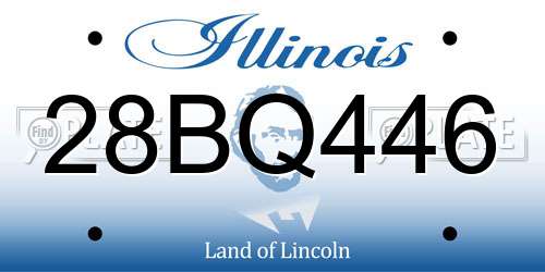 28BQ446 Illinois License Plate