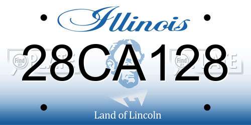 28CA128 Illinois License Plate