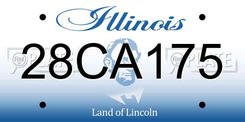 28CA175 Illinois License Plate