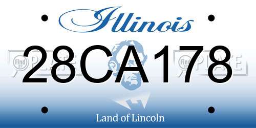28CA178 Illinois License Plate