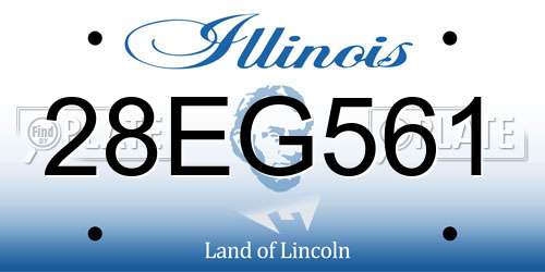 28EG561 Illinois License Plate