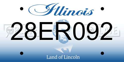 28ER092 Illinois License Plate