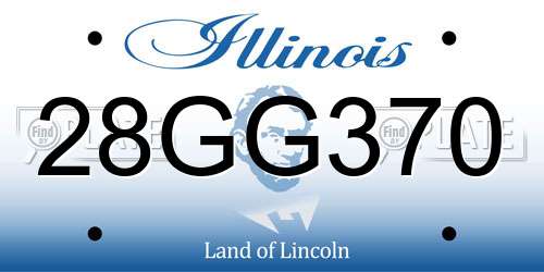 28GG370 Illinois License Plate
