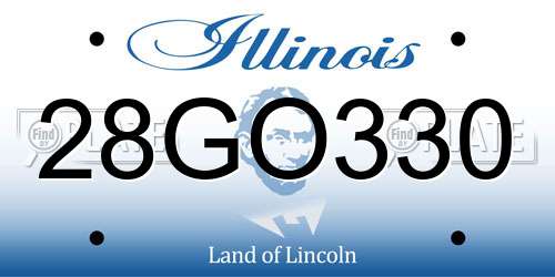 28GO330 Illinois License Plate
