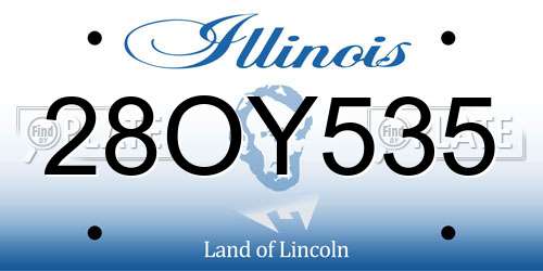 28OY535 Illinois License Plate