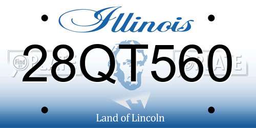 28QT560 Illinois License Plate