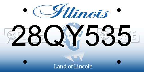 28QY535 Illinois License Plate