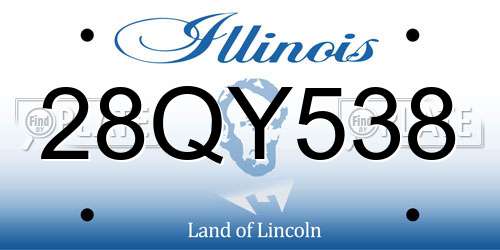 28QY538 Illinois License Plate