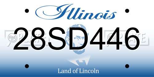 28SD446 Illinois License Plate