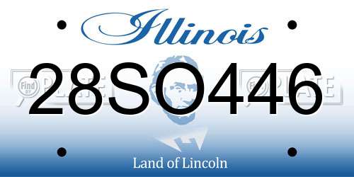 28SO446 Illinois License Plate