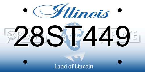 28ST449 Illinois License Plate