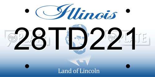 28TD221 Illinois License Plate