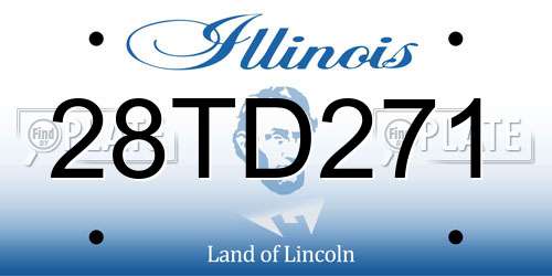 28TD271 Illinois License Plate