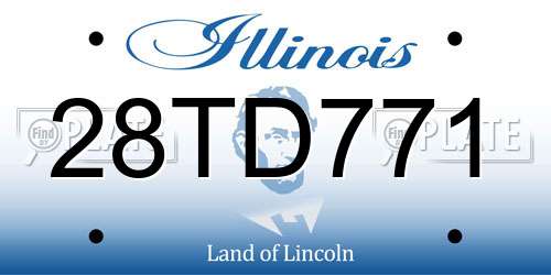 28TD771 Illinois License Plate