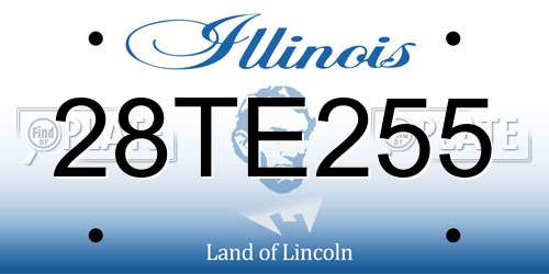 28TE255 Illinois License Plate