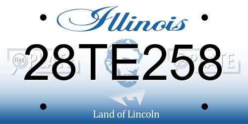 28TE258 Illinois License Plate