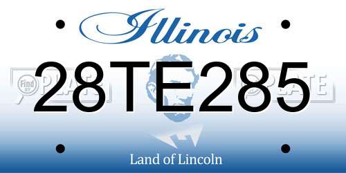28TE285 Illinois License Plate
