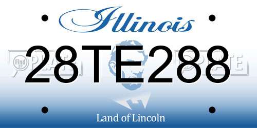 28TE288 Illinois License Plate