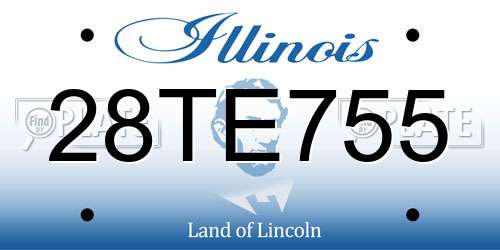 28TE755 Illinois License Plate