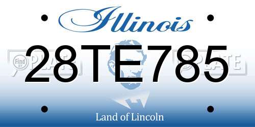 28TE785 Illinois License Plate