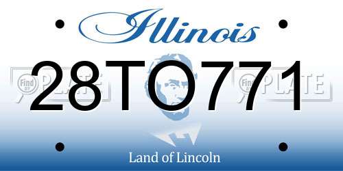 28TO771 Illinois License Plate