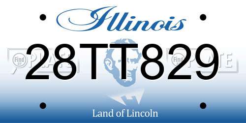 28TT829 Illinois License Plate