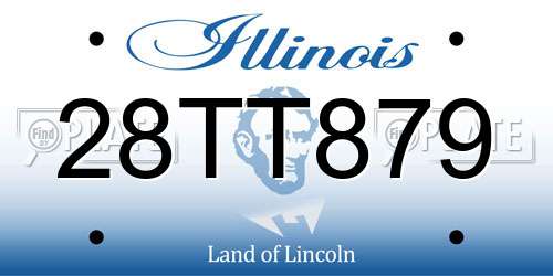 28TT879 Illinois License Plate