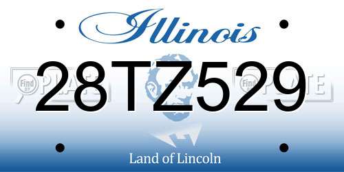 28TZ529 Illinois License Plate