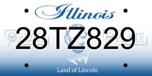 28TZ829 Illinois License Plate