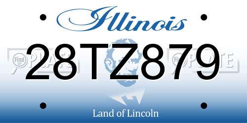 28TZ879 Illinois License Plate