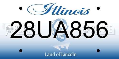 28UA856 Illinois License Plate