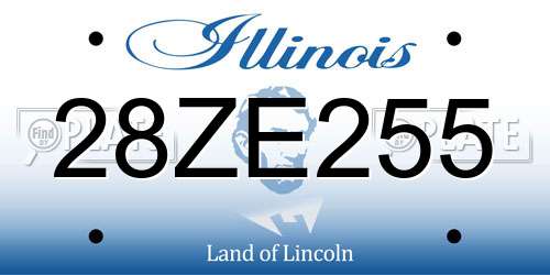 28ZE255 Illinois License Plate