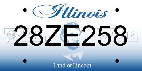 28ZE258 Illinois License Plate